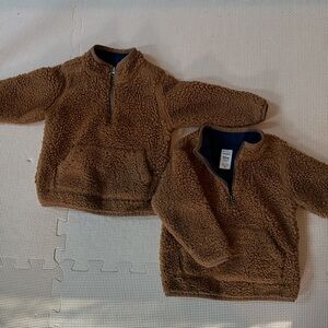 Carters Half Zip Sherpa Pullovers -12M (2)